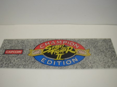 Street Fighter 2 Champion  Marquee (1) (Plexiglass) (23 7/8 X 7 5/8)  $24.99